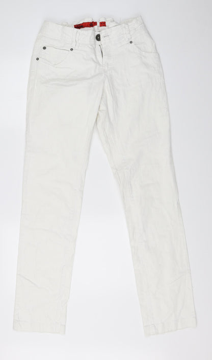 Coatie Womens White  Denim Straight Jeans Size 32 in L32 in