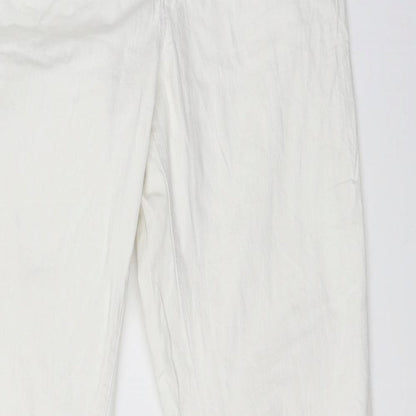 Coatie Womens White  Denim Straight Jeans Size 32 in L32 in