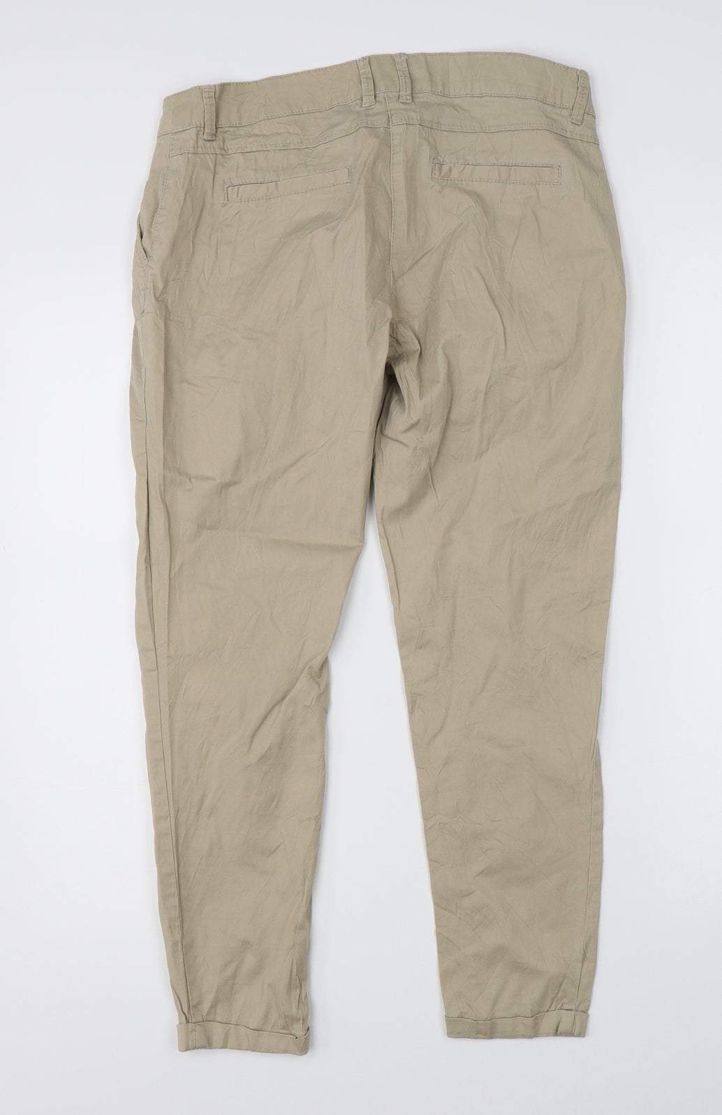 RESERVED Womens Beige   Chino Trousers Size 34 in L22 in