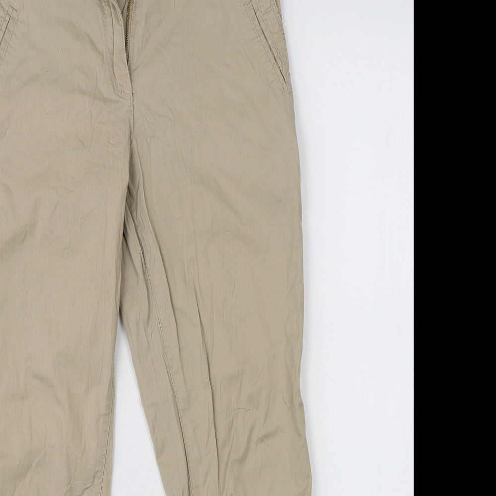 RESERVED Womens Beige   Chino Trousers Size 34 in L22 in