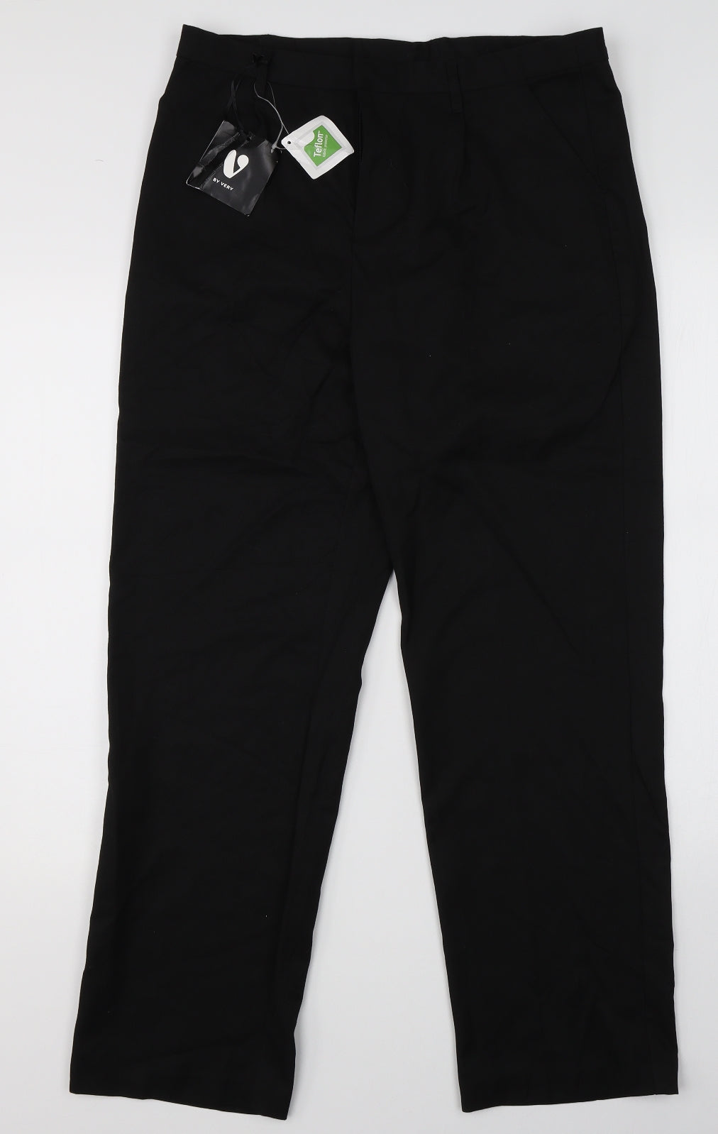 Womens UK Size 32 in Very Regular Fit Dress Pants Black Trousers