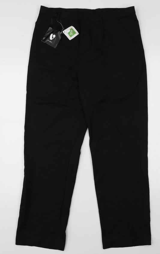 Womens UK Size 32 in Very Regular Fit Dress Pants Black Trousers