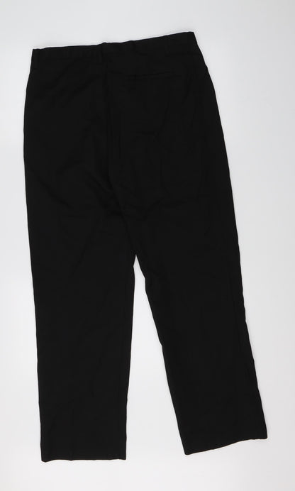 Womens UK Size 32 in Very Regular Fit Dress Pants Black Trousers