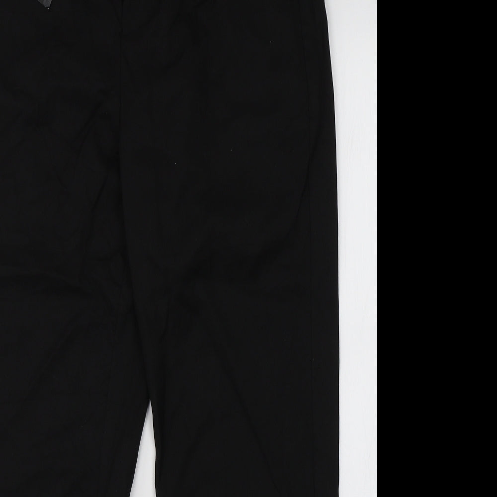 Womens UK Size 32 in Very Regular Fit Dress Pants Black Trousers