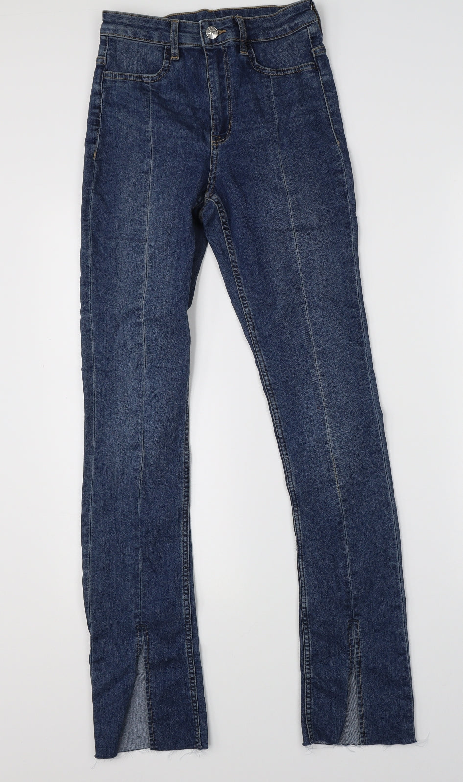 Womens UK Size 6 Preworn Regular Fit Straight Blue Jeans