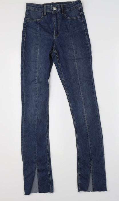 Womens UK Size 6 Preworn Regular Fit Straight Blue Jeans