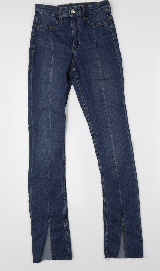 Womens UK Size 6 Preworn Regular Fit Straight Blue Jeans