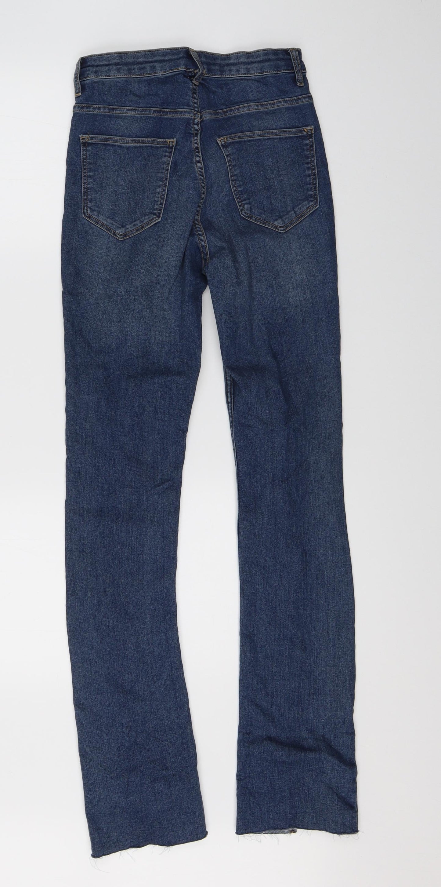 Womens UK Size 6 Preworn Regular Fit Straight Blue Jeans