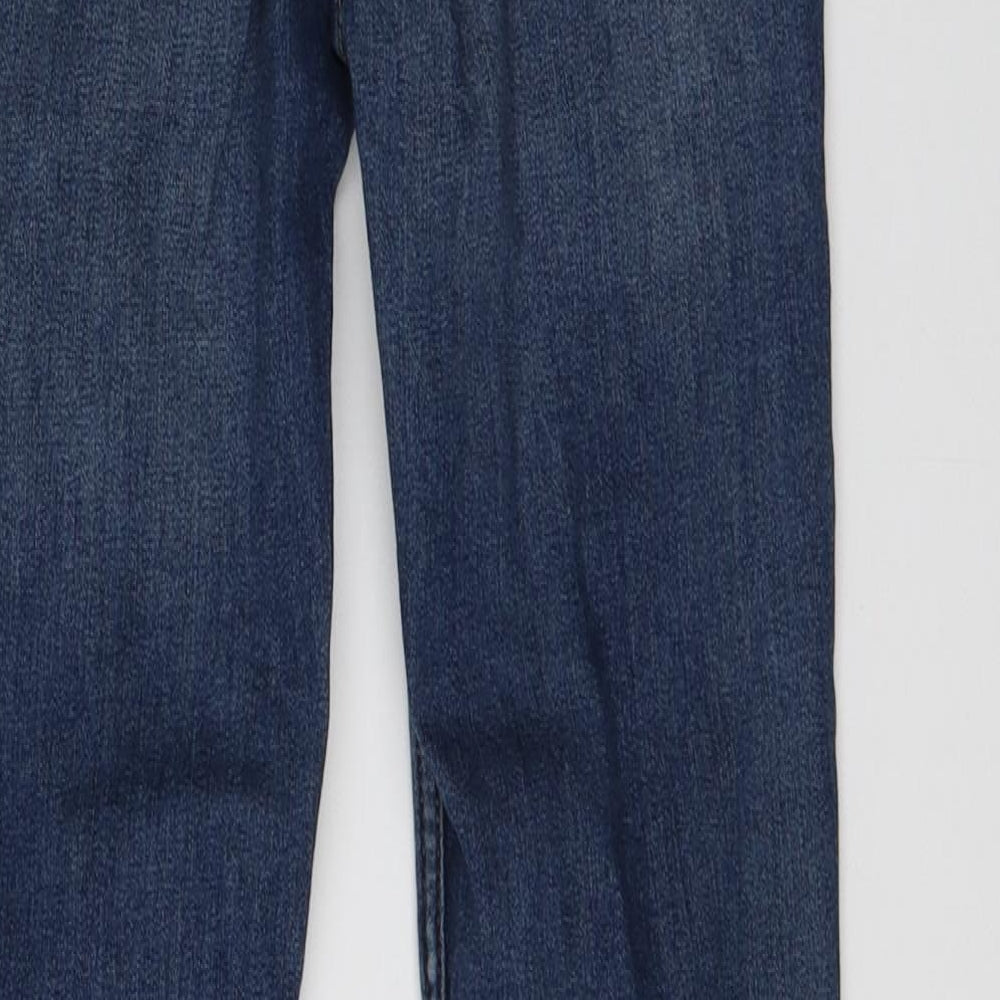 Womens UK Size 6 Preworn Regular Fit Straight Blue Jeans
