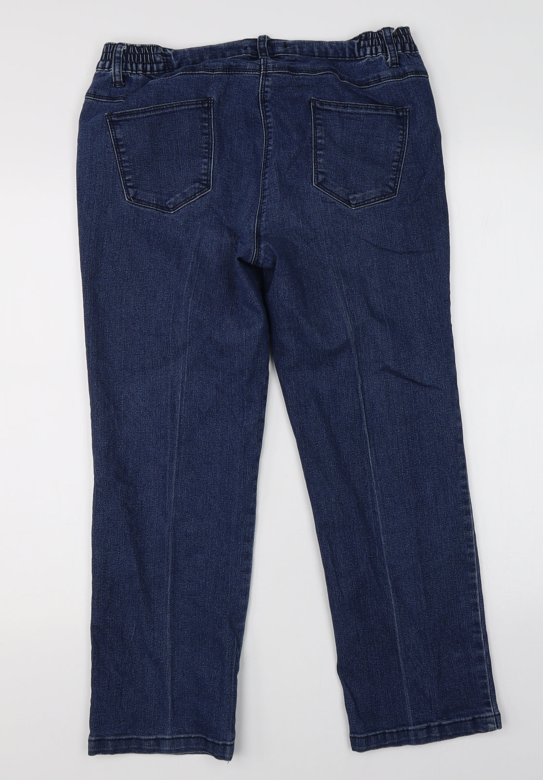 Womens UK Size 12 Preworn Regular Fit Straight Blue Jeans
