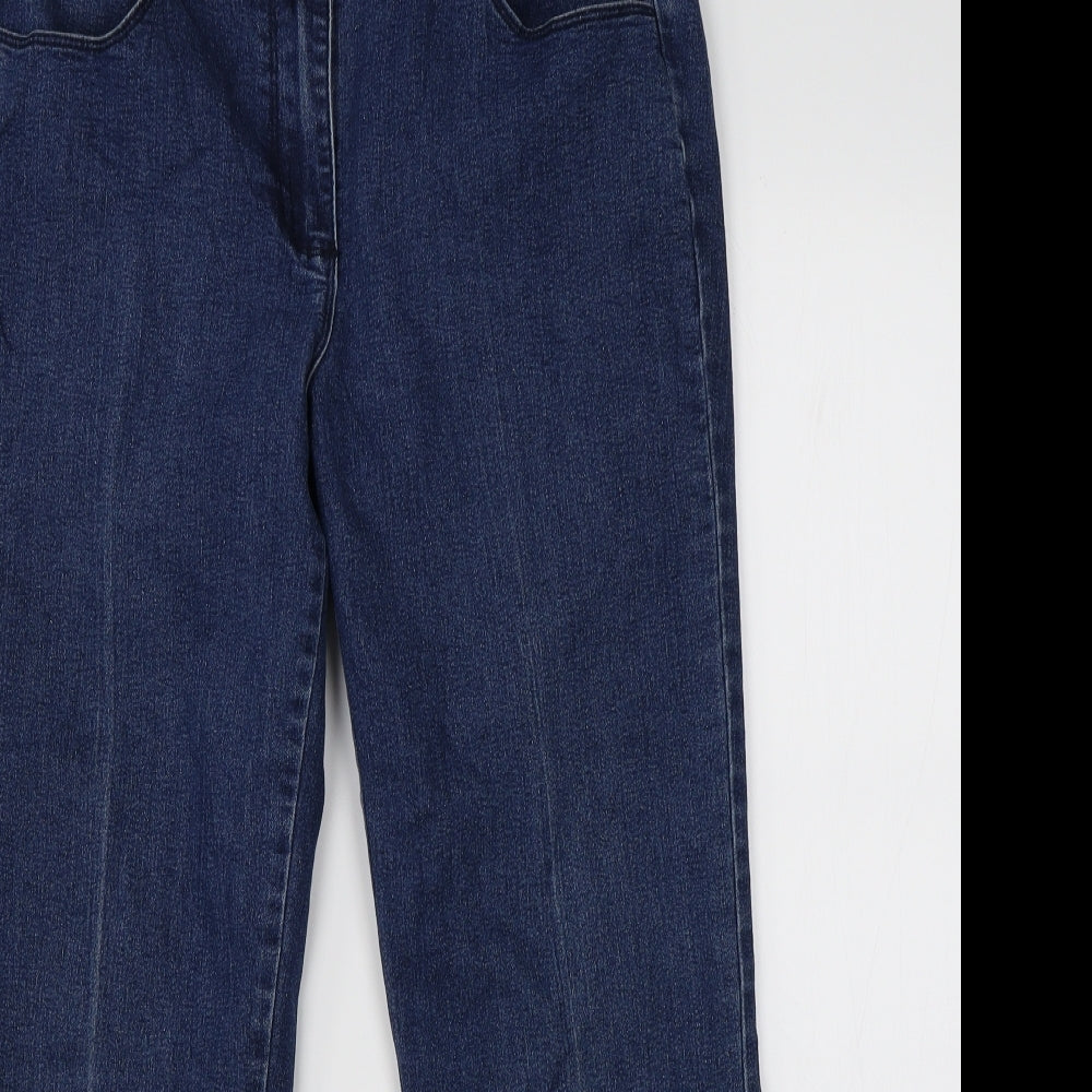Womens UK Size 12 Preworn Regular Fit Straight Blue Jeans
