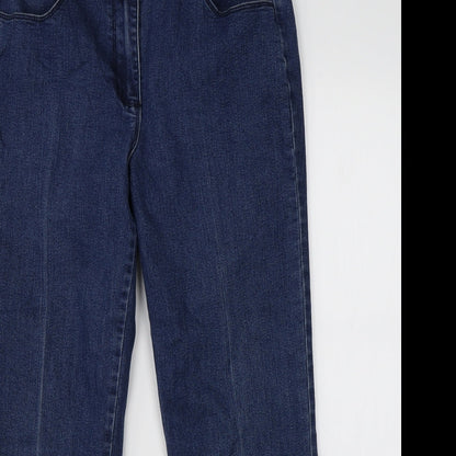 Womens UK Size 12 Preworn Regular Fit Straight Blue Jeans