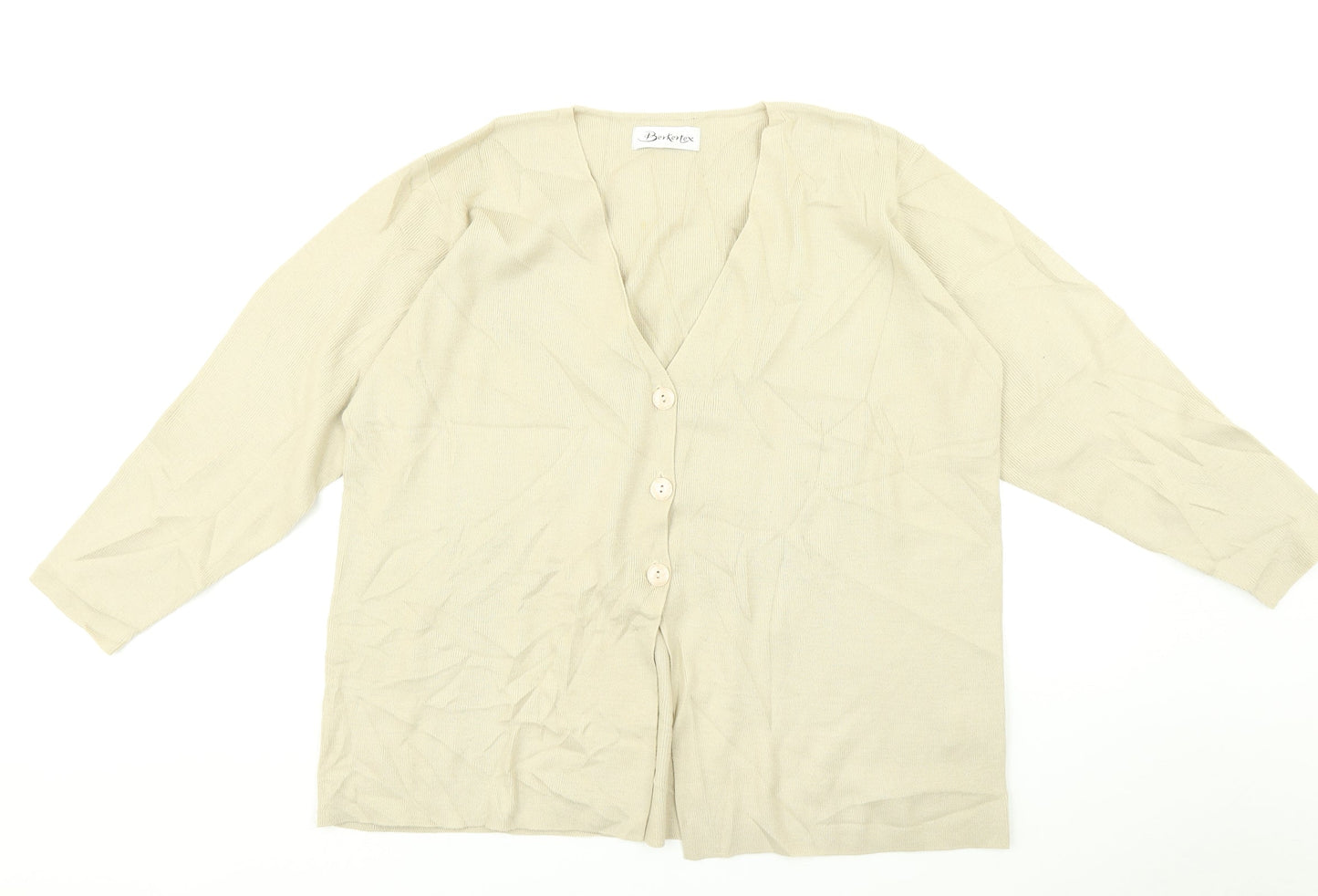 Womens UK Size 18 Berkertex Beige Cardigan Jumper