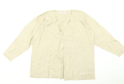 Womens UK Size 18 Berkertex Beige Cardigan Jumper