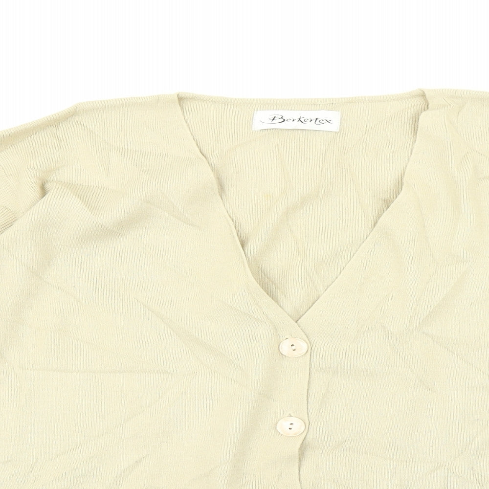 Womens UK Size 18 Berkertex Beige Cardigan Jumper