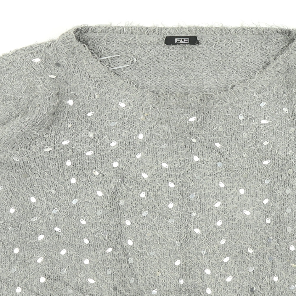 F&F Womens Grey   Pullover Jumper Size 10