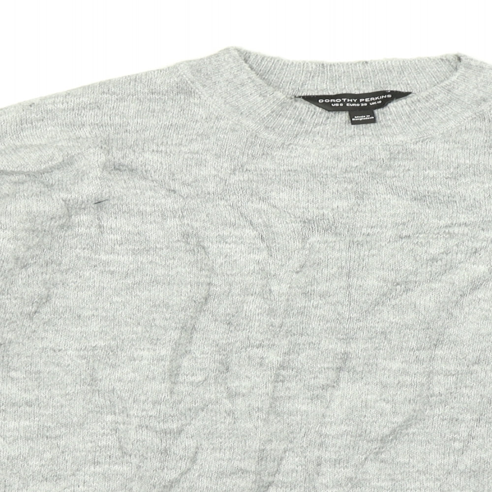 Dorothy Perkins Womens Grey   Pullover Jumper Size 10