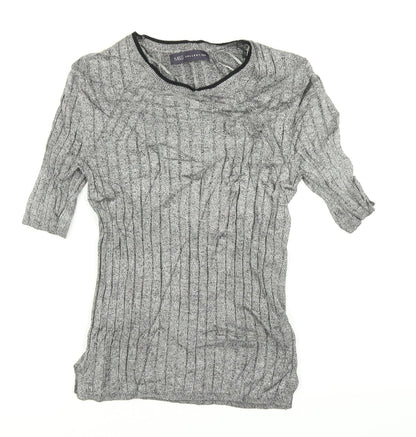 Womens UK Size 8 Marks and Spencer Grey Basic T-Shirt