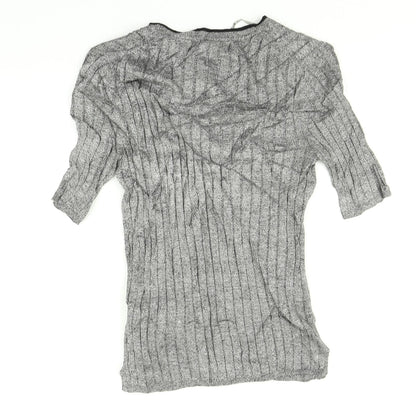 Womens UK Size 8 Marks and Spencer Grey Basic T-Shirt