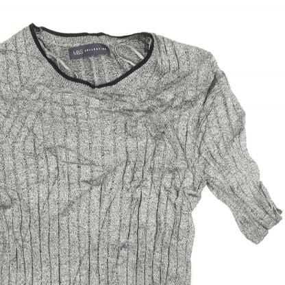 Womens UK Size 8 Marks and Spencer Grey Basic T-Shirt