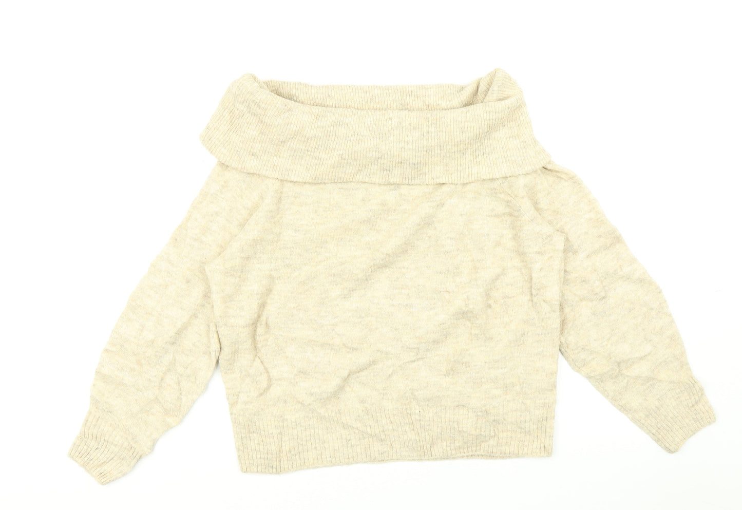 Womens UK Size XS H&M Beige Pullover Jumper