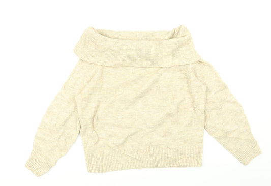 Womens UK Size XS H&M Beige Pullover Jumper