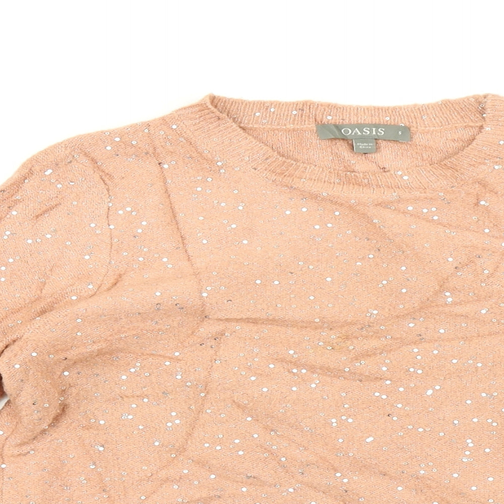 Womens UK Size S Oasis Pink Pullover Jumper