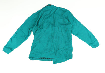 Envy Womens Green Argyle/Diamond   Jumper Size S