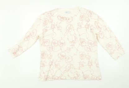 Womens UK Size 14 Papaya Multicoloured Pullover Jumper