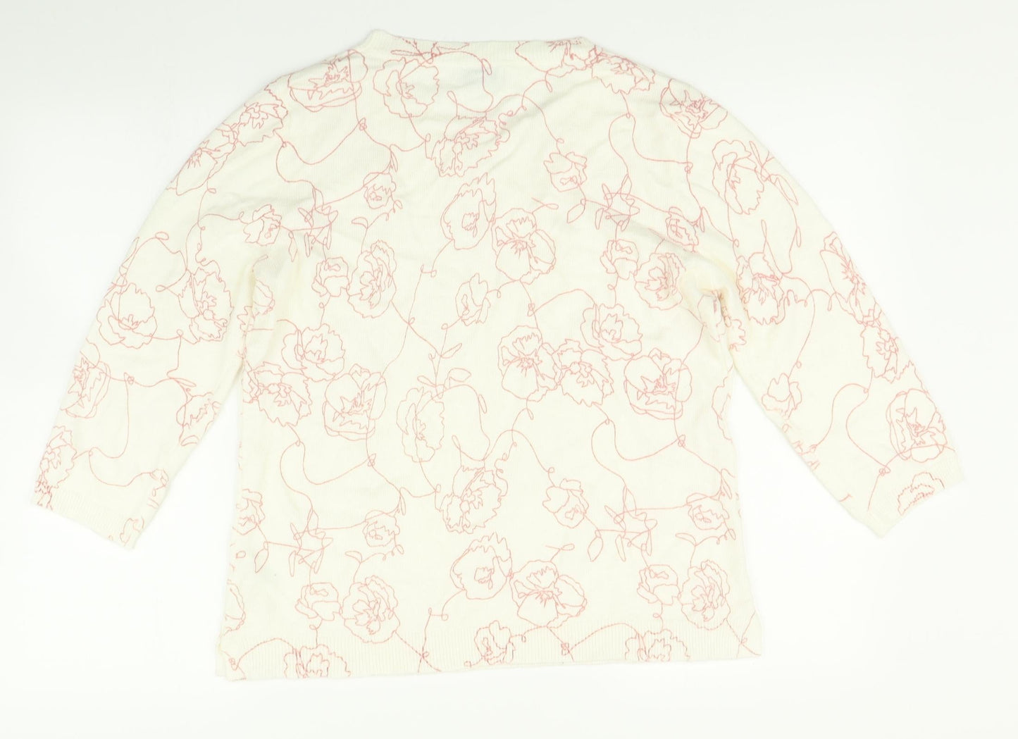 Womens UK Size 14 Papaya Multicoloured Pullover Jumper