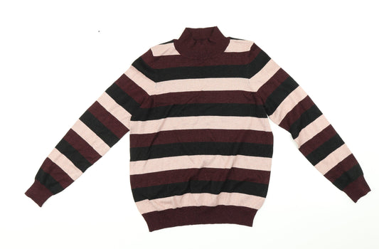 F&F Womens Multicoloured Striped  Pullover Jumper Size 12