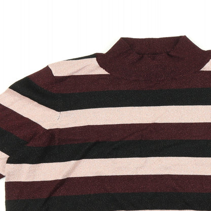 F&F Womens Multicoloured Striped  Pullover Jumper Size 12