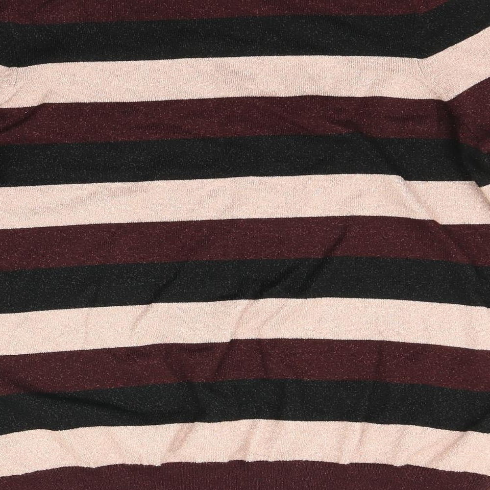F&F Womens Multicoloured Striped  Pullover Jumper Size 12