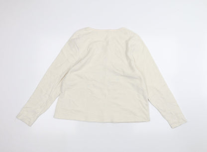 Womens UK Size M Matalan White Pullover Jumper