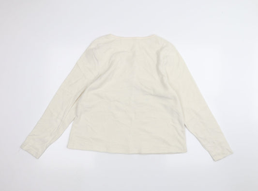 Womens UK Size M Matalan White Pullover Jumper