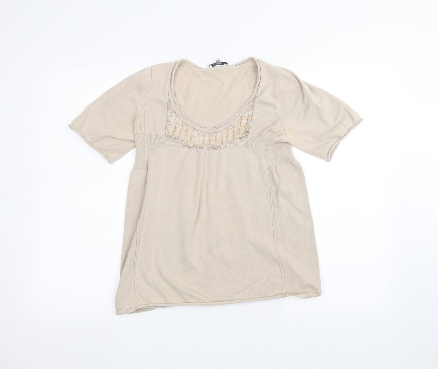Womens UK Size M Kookai Brown Basic T-Shirt