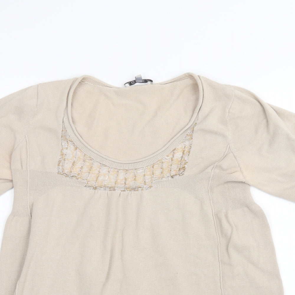 Womens UK Size M Kookai Brown Basic T-Shirt