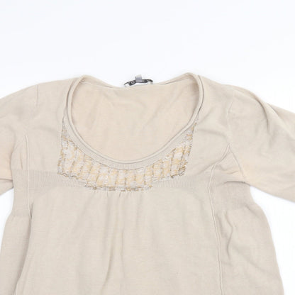 Womens UK Size M Kookai Brown Basic T-Shirt