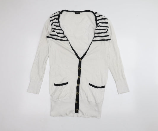F&F Womens White   Cardigan Jumper Size 14