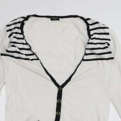 F&F Womens White   Cardigan Jumper Size 14