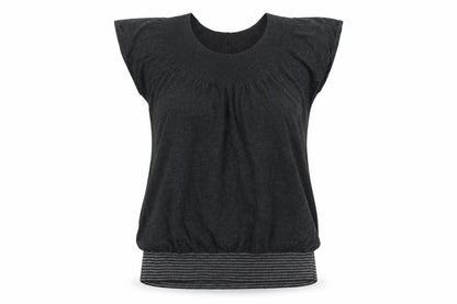 Womens UK Size L Aphorism Grey Basic T-Shirt