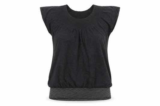 Womens UK Size L Aphorism Grey Basic T-Shirt