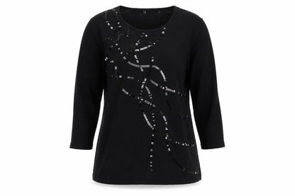 Womens UK Size L Preworn Black Pullover Jumper