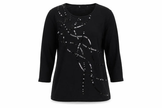 Womens UK Size L Preworn Black Pullover Jumper