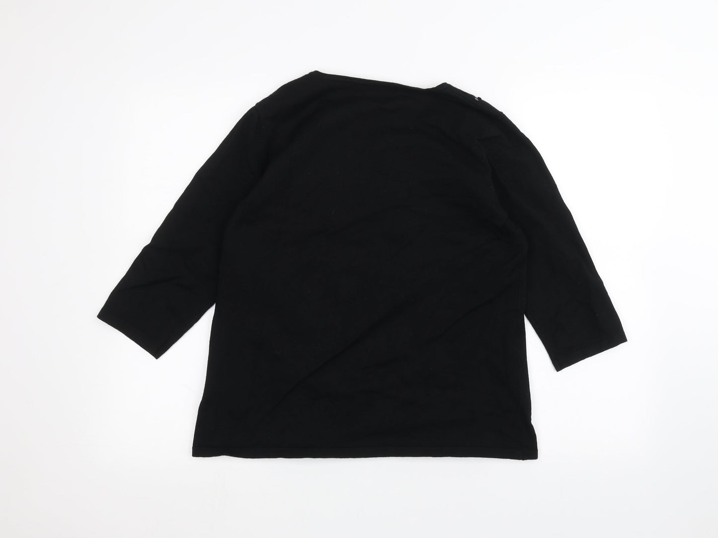 Womens UK Size L Preworn Black Pullover Jumper