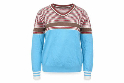 Urban District Womens Blue Striped  Pullover Jumper Size L