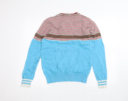 Urban District Womens Blue Striped  Pullover Jumper Size L