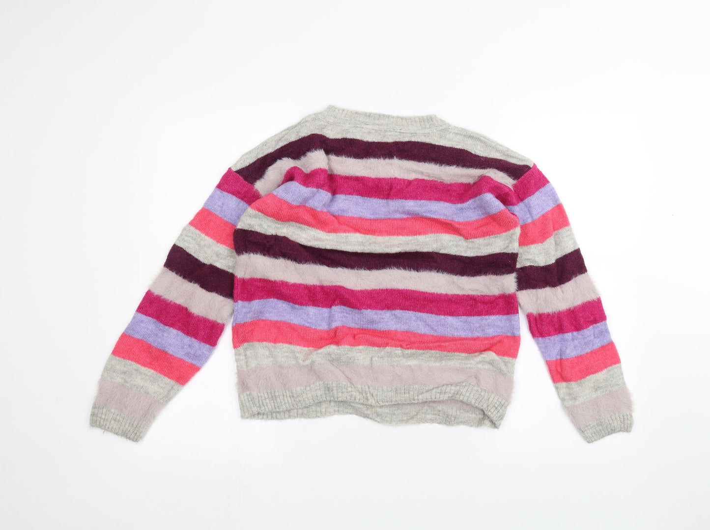 George Womens Grey Striped  Pullover Jumper Size S