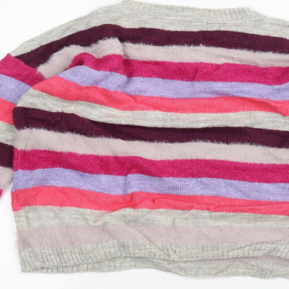 George Womens Grey Striped  Pullover Jumper Size S