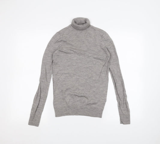Womens UK Size XS UNI Grey Basic T-Shirt